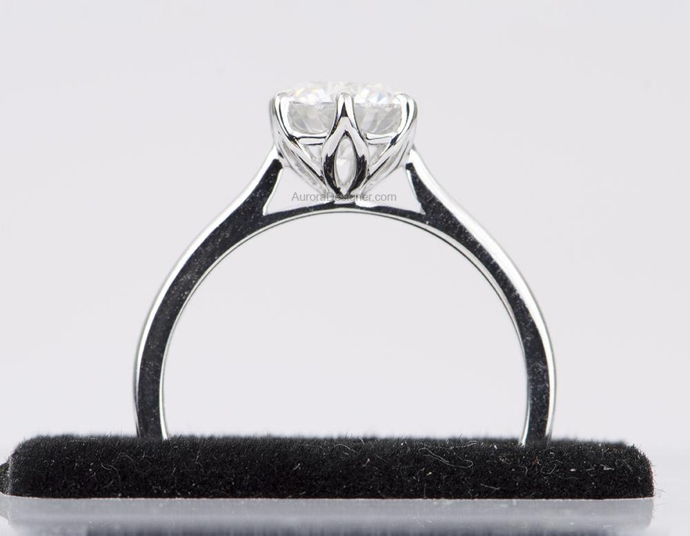 1/2 Carat 6-Prong Set Diamond Solitaire Engagement Ring in 14K White Gold ( Ring Size 7.5) - Walmart.com
